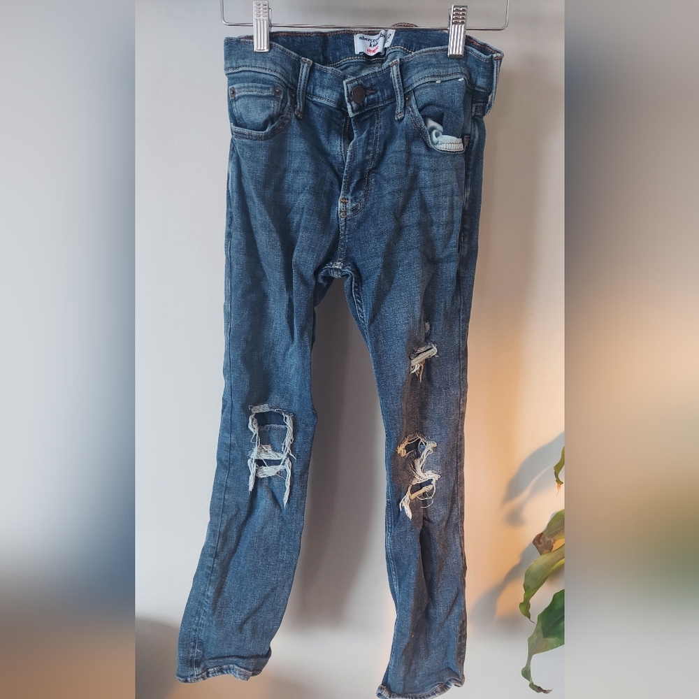 Abercrombie Kids Blue Distressed Jeans
